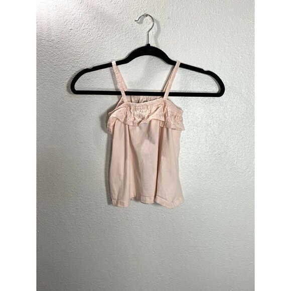 Toddlers Cynthia Rowley pink eyelet ruffle tank size 4T - Picture 3 of 6